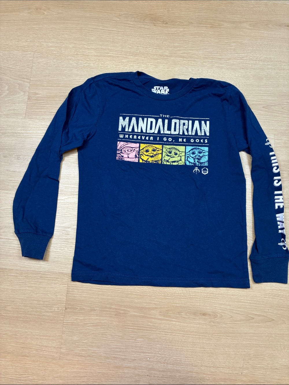 Star Wars The Mandalorian Navy Long-Sleeve Shirt